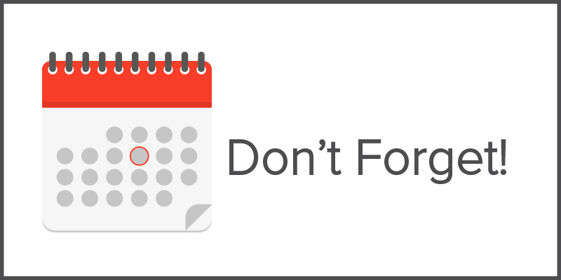 Event Calendar - Don't Forget